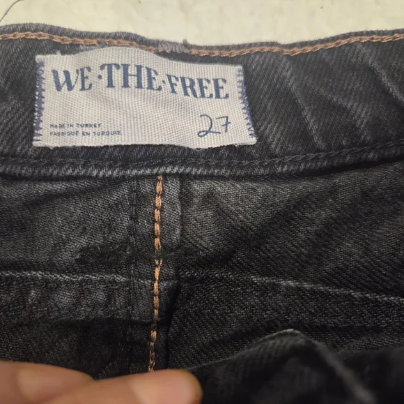 We The Free High-Rise Wide-Leg Jeans in Black - Picture 5 of 10